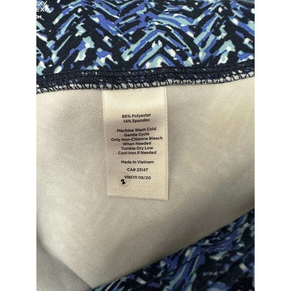 T Talbots Blue Black UPF 50 Pants L Performance Leggings - Picture 5 of 5